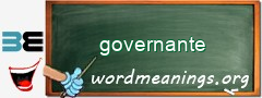 WordMeaning blackboard for governante